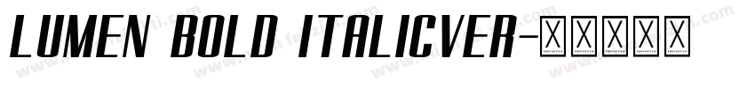 Lumen Bold ItalicVer字体转换